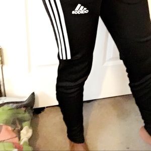 Adidas joggers can fit up to a large